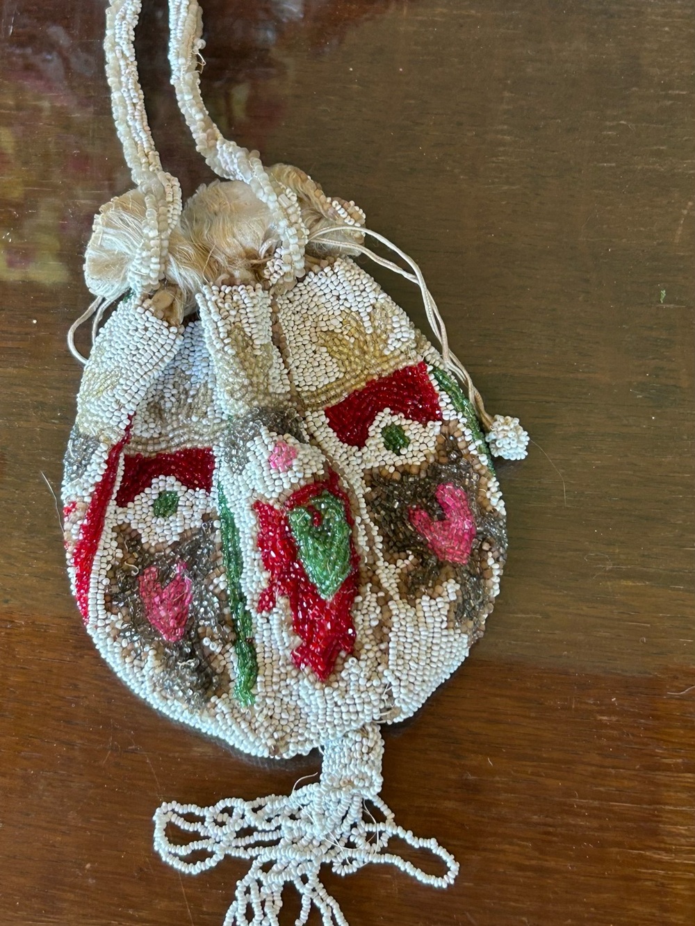 Antique Edwardian Beaded Wedding Bag - Picture 6 of 7